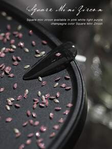 50 件装马眼水钻美甲装饰 DIY 指甲饰品 指甲宝石 美甲用品 - 粉色 - 查看 2