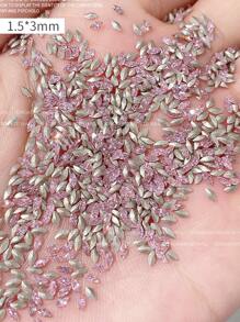 50 件装马眼水钻美甲装饰 DIY 指甲饰品 指甲宝石 美甲用品 - 粉色 - 查看 4