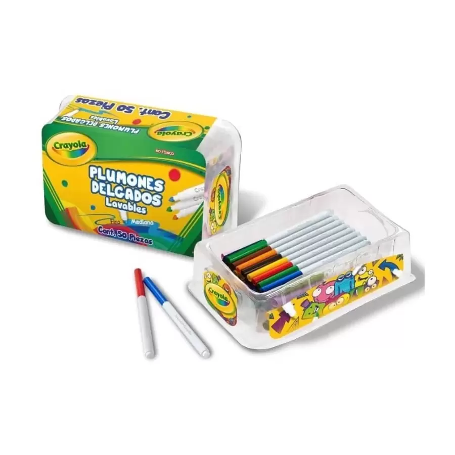 Plumones Crayola Super Tips lavables 50 piezas