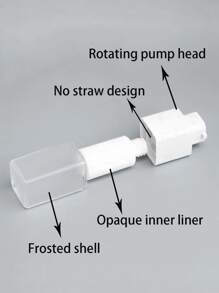 1pc Plastic Portioning Bottle, Modern White Storage Bottle For Outdoor Travel - White - View 9