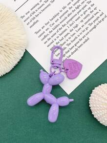 Móc khóa chó khinh khí cầu 1pc dễ thương cho xe hơi/túi/ví - Màu tím - Xem 12