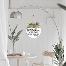 Wooden Welcome Sign Decor For Home Entrance - Apricot - View 3