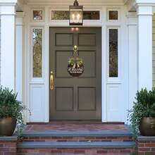 Wooden Welcome Sign Decor For Home Entrance - Apricot - View 5