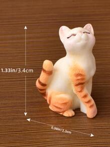 3件装可爱卡通猫咪动物摆件桌面摆件 - 彩色 - 查看 3