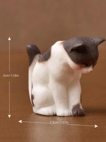 3件装可爱卡通猫咪动物摆件桌面摆件 - 彩色 - 查看 4