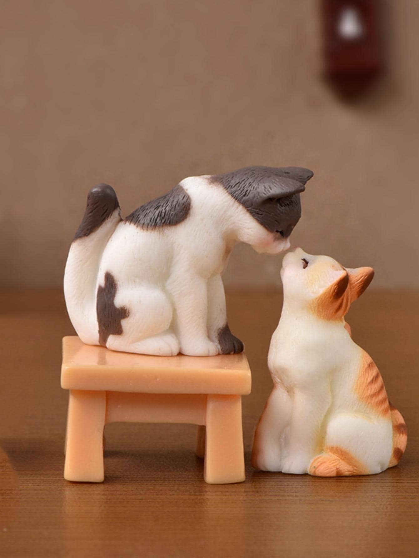 3件装可爱卡通猫咪动物摆件桌面摆件 - 彩色 - 查看 1
