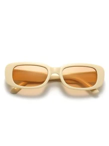1pc Fashion Square Frame Y2k Daily Glasses Party Beach Accessories Glasses Shades For Summer Beach Vacation,Outdoor,Travel