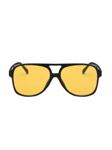 1 件复古时尚女士黑色厚框时尚眼镜