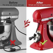 1入/組3入家用電器電線整理器-廚房家用電器電線整理器貼在上面,電線卷繞器架子,貼性電線保持器,適用於攪拌機、咖啡機、空氣炸鍋等廚房配件 - 黑色 - 查看 3
