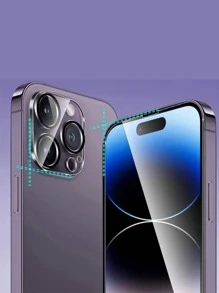 1入組高清鋼化玻璃屏幕保護貼+2入組鋼化玻璃背蓋保護貼+1入組高清鋼化玻璃相機鏡頭保護貼，適用於蘋果11-15系列 - 無色 - 查看 3