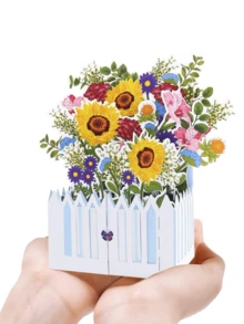 1 Mẫu Hoa Thiệp Chúc Mừng Morning Glory Garden Pop Up Box Card Giấy Thủ Công Thẻ Bật Lên Quà Tặng Ngày Lễ Cho Trang Trí Nhà Ngày của Mẹ Ngày Lễ Tình Nhân - Nhiều màu - Xem 6