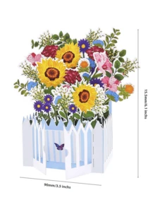1 Mẫu Hoa Thiệp Chúc Mừng Morning Glory Garden Pop Up Box Card Giấy Thủ Công Thẻ Bật Lên Quà Tặng Ngày Lễ Cho Trang Trí Nhà Ngày của Mẹ Ngày Lễ Tình Nhân - Nhiều màu - Xem 7