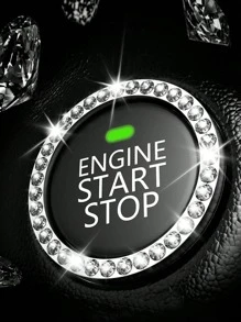 1對汽車杯墊和 2入組發動機啟動停止按鈕環和 2入組裝飾環 - 黑與白 - 查看 3