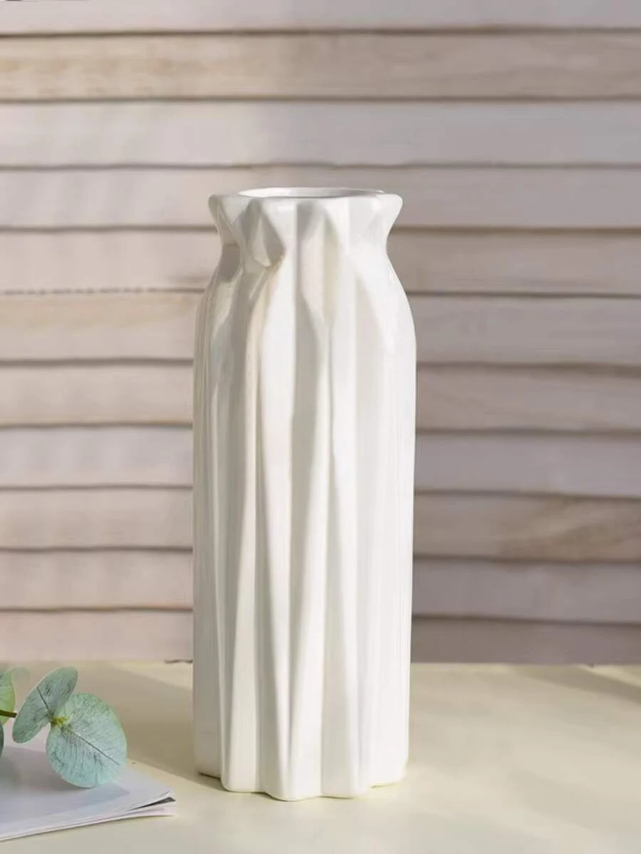 1入組素色花瓶 - 白色 - 查看 1