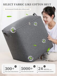 1PC Blue Clothes Storage Bag, Waterproof Large Capacity Quilt Storage Bag, Foldable Storage Bag,Quilt Storage Bag  Decorations   Autumn Decor Festival Decor Room Decor Home Decor Fall Decor Bedroom Decor