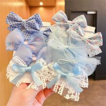 10pcs Children's Sweet & Fresh Bow Knot Decor Hair Ties