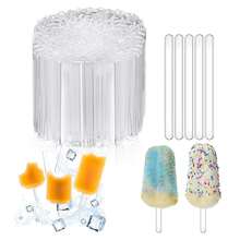 50 Pcs Palos De Plástico Transparente Para Paletas - transparente - Ver 1