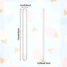 50 Pcs Palos De Plástico Transparente Para Paletas - transparente - Ver 4