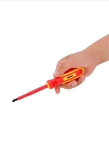 6 Dielectric Screwdrivers And 1 Resistance Current Tester Up To 1000 Volts - Yellow - View 2