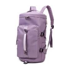 Sport Vattentät Stor Kapacitet Torr Blöt Separation Ryggväskor För Gym - Blåröd - Visa 1