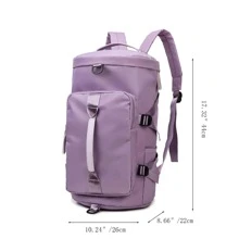 Sport Vattentät Stor Kapacitet Torr Blöt Separation Ryggväskor För Gym - Blåröd - Visa 4