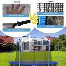 COSTWAY 15FT Trampoline Replacement Safety Enclosure Net Weather-Resistant