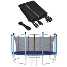 COSTWAY 15FT Trampoline Replacement Safety Enclosure Net Weather-Resistant