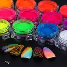 6 Stücke/Set Puder Nagelkunst