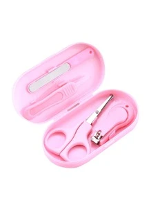 1pc Children's Nail Clipper Set, Stainless Steel Baby Nail Clippers, Nail Scissors For Toddlers - Pink - View 3