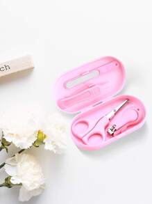 1pc Children's Nail Clipper Set, Stainless Steel Baby Nail Clippers, Nail Scissors For Toddlers - Pink - View 1