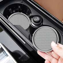 汽車杯架墊矽膠防水防滑杯墊,適用於水杯汽水瓶 - 灰色 - 查看 1