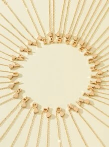 1pc Fashionable Ladies' Letter Detail Anklet - Yellow Gold - View 5