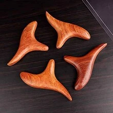 1入組木觸發點按摩產品工具適用於後,腿,手,和臉部