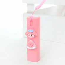 1 Pieza 10ml Botella De Spray Mini Portátil Con Diseño De Dibujos Animados Y Cuerda Para Colgar - Rosa - Ver 3