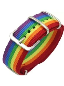 Pulsera LGBT con patrón de rayas de arcoíris - Unitalla - Ver 1