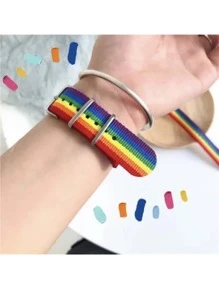 Pulsera LGBT con patrón de rayas de arcoíris - Unitalla - Ver 3