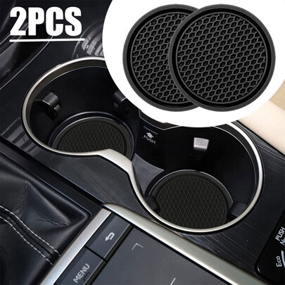Silicone Water Cup Holder Non-slip Mat For Car Cup & Bottle, Waterproof Car Cup Coaster
