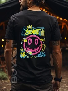 Men T-Shirts - 黑色 - 查看 1