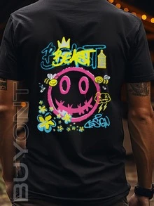 Men T-Shirts - 黑色 - 查看 2