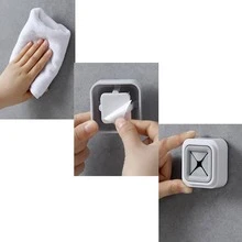 2 件免钻毛巾挂钩、厨房抹布衣架、家用洗碗布收纳架、塑料