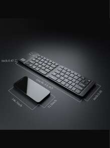 1入摺疊式黑色鍵盤，適用於蘋果手機、iPad、華為手機、華為平板電腦 - 黑色 - 查看 5