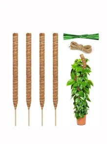 1 件-61 厘米長diy 可彎曲椰子棕櫚棒用於種植植物,苔蘚棒用於園藝 - 棕色 - 查看 2