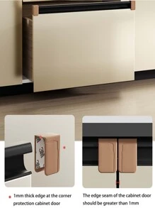 Drawer Handle Anti-collision Cover For Furniture/wardrobe/cupboard Handle, Edge, And Corner Protection From Scratches And Bumps - Coffee Brown - View 4