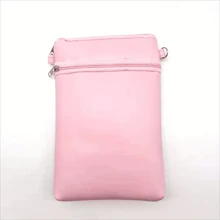 卡通角色圖案時尚鑰匙包,附帶頸帶,可收納硬幣和卡片 - 粉色 - 查看 4