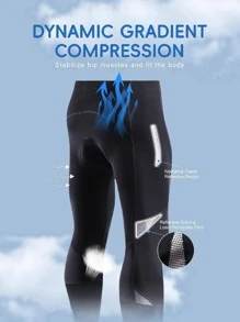 1 Stück Herren Fahrradhose Mit Dickem Silikonpolster, Atmungsaktive Mountainbike-fahrhose - Schwarz - Übersicht 4