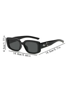DareSee 1 Stück Damen Vintage quadratischer Rahmen Meteor Design Mode Brille für Street-Style Sonnenbrillen Strandaccessoires, Hexe Strandaccessoires für Damen Brille Sonnenbrillen MusicFest Y2KFest Schulstart
