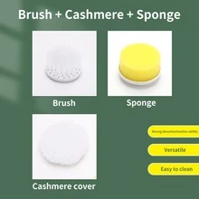 1入組強大電動旋轉洗滌器,可充電清潔刷帶3刷頭,無繩&清潔,方便收納適用於浴室,廚房,水槽,窗戶,浴缸和瓷磚 - 白色 - 查看 9