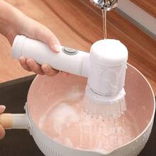 1入組強大電動旋轉洗滌器,可充電清潔刷帶3刷頭,無繩&清潔,方便收納適用於浴室,廚房,水槽,窗戶,浴缸和瓷磚 - 白色 - 查看 2