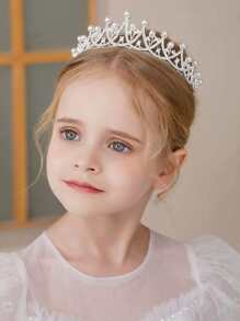 少女仿珍珠装饰发带 - 白色 - 查看 3