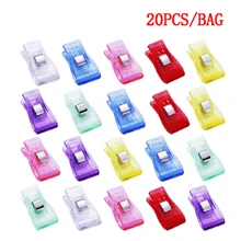 Clips de hacha fijos coloridos, Clip de costura de plástico de posicionamiento, accesorios de costura, herramienta de costura, 20/100 piezas - Multicolor - Ver 2